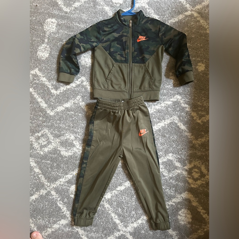 Nike 24 Months Olive Camo Tracksuit
